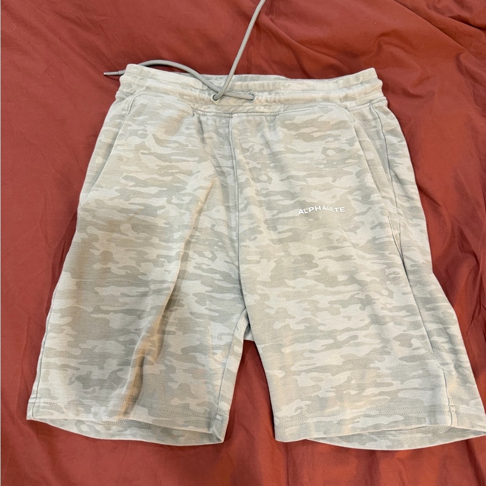 Alphalete Light Gray Camo Shorts